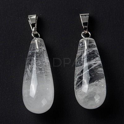 Natural Quartz Crystal Pendants G-F707-16-1