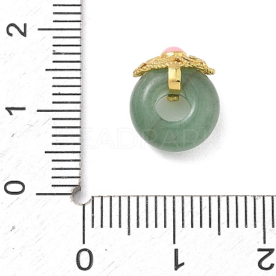 Natural Green Aventurine European Beads GG-D002-02B-01G-1
