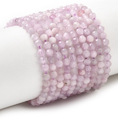 Natural Kunzite Beads Strands X-G-G343-B04-3mm-1