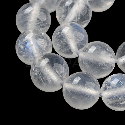 Natural Rainbow Moonstone Round Bead Strands G-M263-C-02A-1