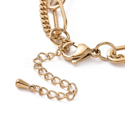 PVD Vacuum Plating 304 Stainless Steel Double Chains Multi Layered Necklace with Heart Charm for Women STAS-E155-24G-1