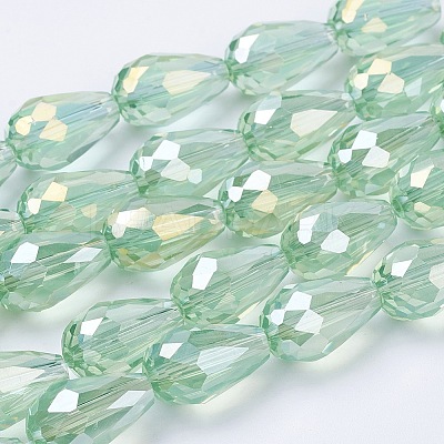 Electroplate Glass Beads Strands LS-EGLA-D015-15x10mm-29-1