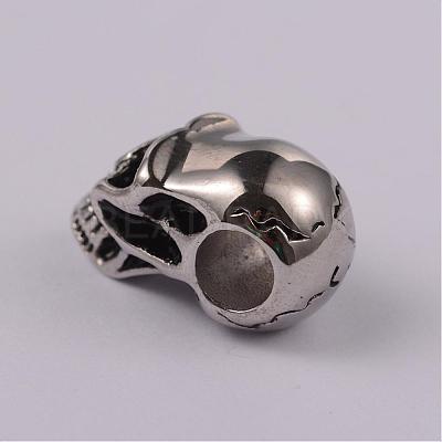 Skull 304 Stainless Steel Beads STAS-F103-12A-1