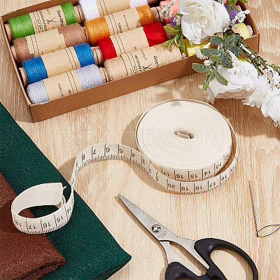 10 Yards Printed Ruler Polyester Ribbon OCOR-WH0070-147-1