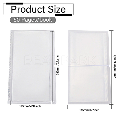 Rectangle Plastic Sticker Storage Albums AJEW-WH0419-40B-1