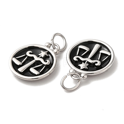 304 Stainless Steel Enamel Pendants STAS-A080-43P-12-1