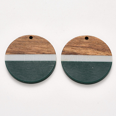 Resin & Walnut Wood Pendants RESI-S384-009A-A03-1