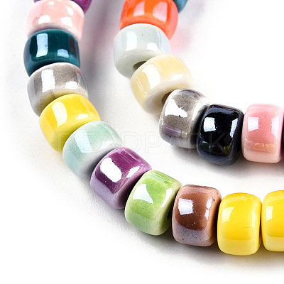 Handmade Porcelain Bead Strands X-PORC-N007-22-1