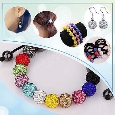 Pave Disco Ball Beads X1-RB-A130-10mm-23-1
