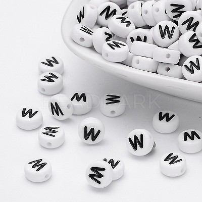 Acrylic Beads PL37C9070-W-1