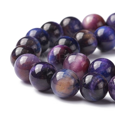 Natural Galaxy Tiger Eye Beads Strands G-P455-01A-1
