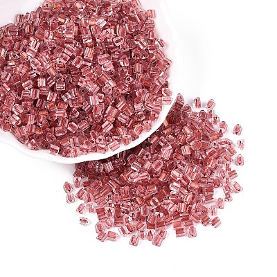 Transparent Inside Colours Glass Seed Beads SEED-T007-13G-1