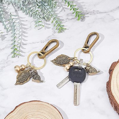 2Pcs Brass Keychain KEYC-FH0001-06-1