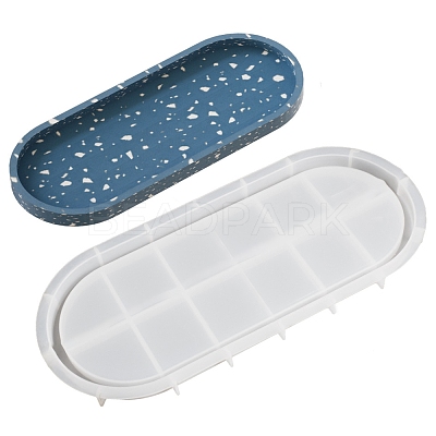 DIY Oval Storage Tray Silicone Molds DIY-B076-02E-1