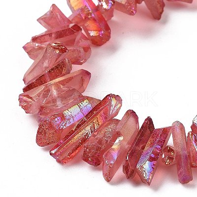 Natural Quartz Crystal Points Beads Strands G-K181-B20-1