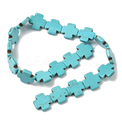 Synthetic Turquoise Beads Strands TURQ-G118-20x20mm-11-1