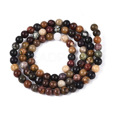 Natural River Stone Beads Strands G-R412-24-4mm-1