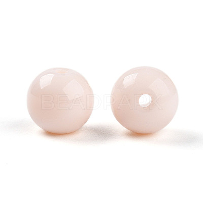 Opaque Solid Color Glass Beads GLAA-N007-10mm-A01-1