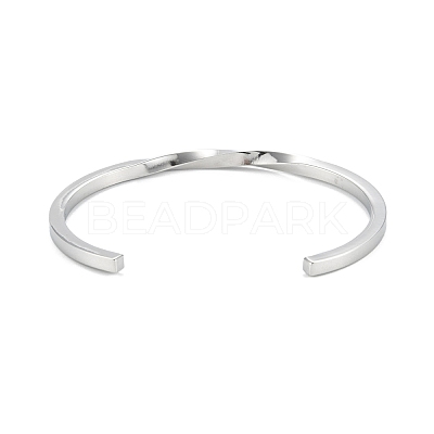Non-Tarnish 304 Stainless Steel Cuff Bangles BJEW-K222-02P-1