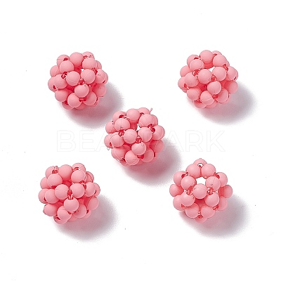 Handmade Plastic Woven Beads X-KY-P015-04D-1