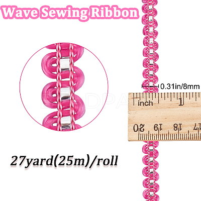 25M Metallic Yarn Lace Ribbons OCOR-GF0003-09L-1