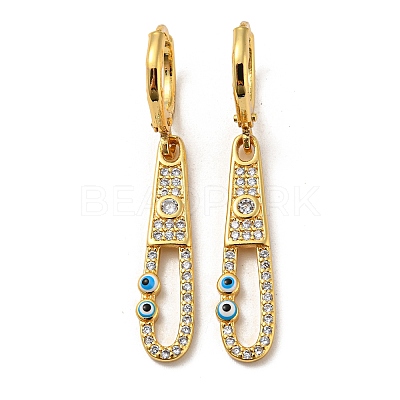 Real 18K Gold Plated Brass Dangle Leverback Earrings EJEW-A033-17G-03-1