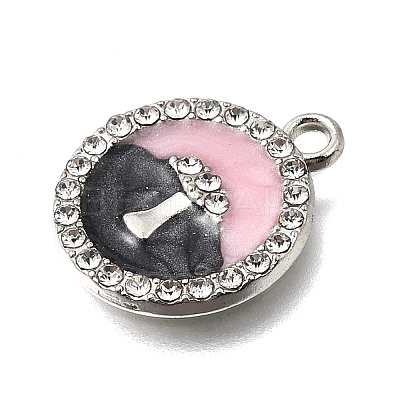Alloy Rhinestone Enamel Pendants FIN-E049-07A-1