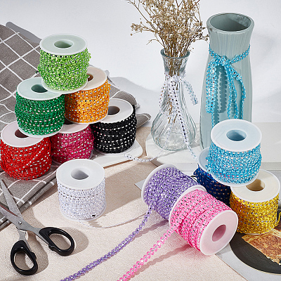 25M Metallic Yarn Lace Ribbons OCOR-GF0003-09L-1