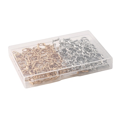 40Pcs 2 Colors Alloy Swivel Snap Hook Clasps FIND-FS0004-73E-1
