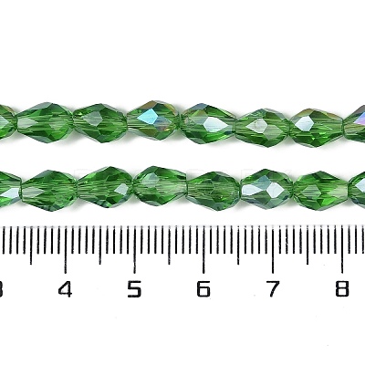 Transparent Electroplate Glass Beads Strands EGLA-N013-T6mm-B14-1