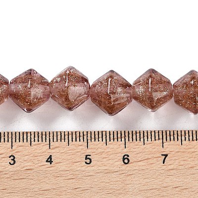 Handmade Gold Sand Lampwork Beads LAMP-Q036-04B-1