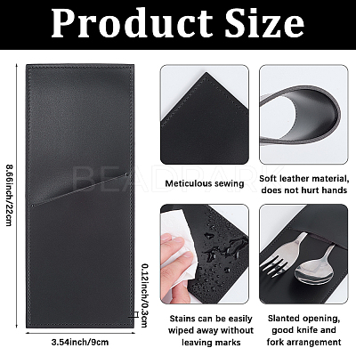 PU Leather Knife and Fork Storage Bag LS-AJEW-WH20077-049B-1