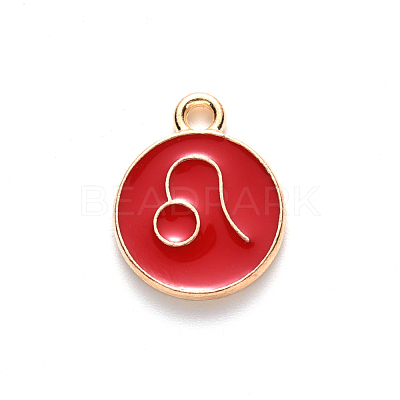 Alloy Enamel Pendants X-ENAM-S124-01A-07G-1