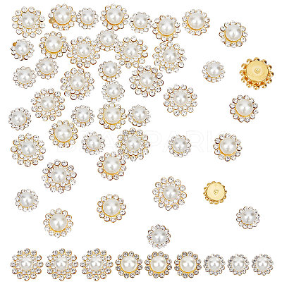 120Pcs 3 Style Flower Sew on Rhinestone FIND-GF0004-14-1