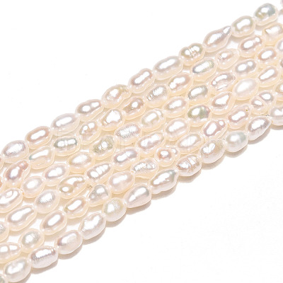 Natural Cultured Freshwater Pearl Beads Strands PEAR-N012-02Y-01-1