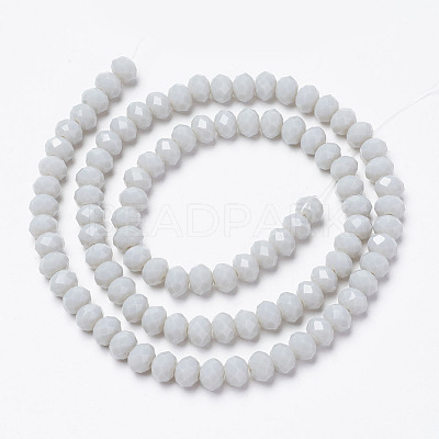 Opaque Solid Color Glass Beads Strands EGLA-A034-P4mm-D15-1