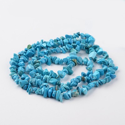 Chip Dyed Natural Magnesite Bead Strands G-M344-30-1
