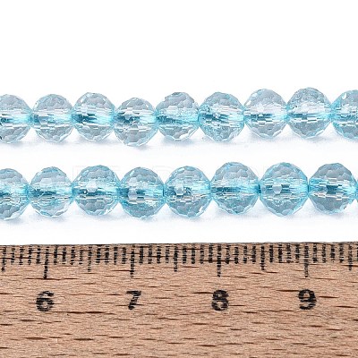 Dyed Transparent Crackle Glass Beads Strands GLAA-Q108-01A-A03-1