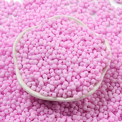 Macaron Color Opaque Frosted Glass Seed Beads SEED-K009-12B-05-1