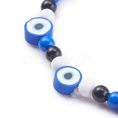 Polymer Clay Evil Eye Mobile Straps HJEW-JM00418-1