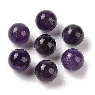 Natural Amethyst No Hole Sphere Beads G-K353-04C-03-1