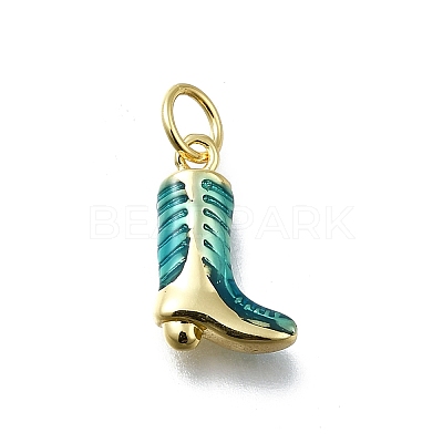 Brass Enamel Pendants KK-K400-50G-03B-1