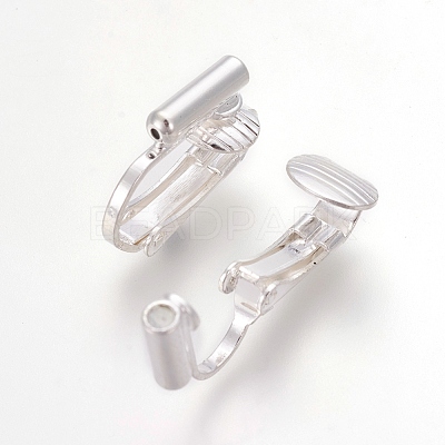 Brass Clip-on Earring Converters Findings KK-L175-01S-1