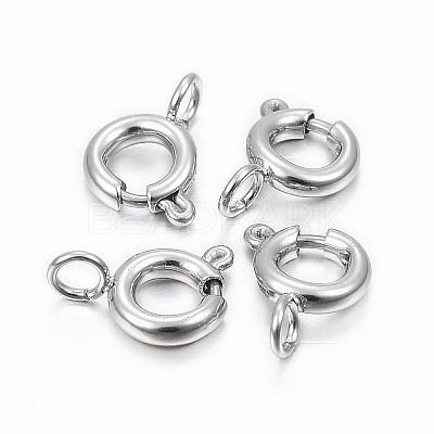 Tarnish Resistant 304 Stainless Steel Smooth Surface Spring Ring Clasps LS-STAS-H396-B-02P-1