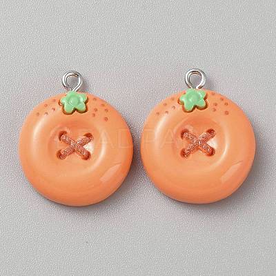 Opaque Resin Pendants CRES-CJC0011-004G-P-1