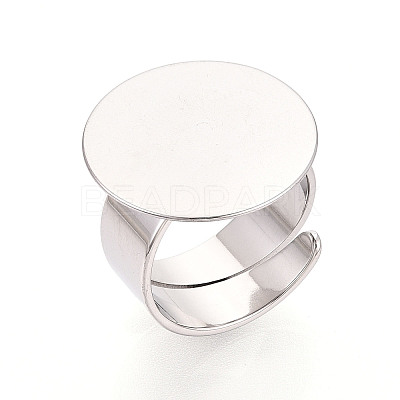 201 Stainless Steel Adjustable Ring Base Findings STAS-N122-02B-P-1-1