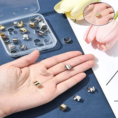 30Pcs 3 Colors 304 Stainless Steel Ear Cuff Findings STAS-FS0001-60-1