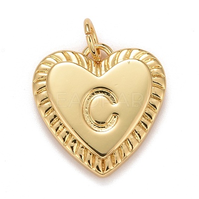 Rack Plating Real 18K Gold Plated Brass Pendants KK-E260-01G-C-1
