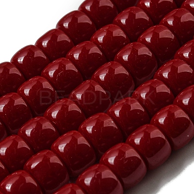 Opaque Glass Beads Strands X-GLAA-NH0002-B07-1