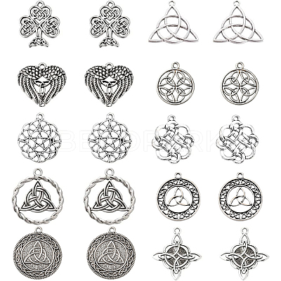 Tibetan Style Alloy Pendants TIBEP-SC0001-05AS-1